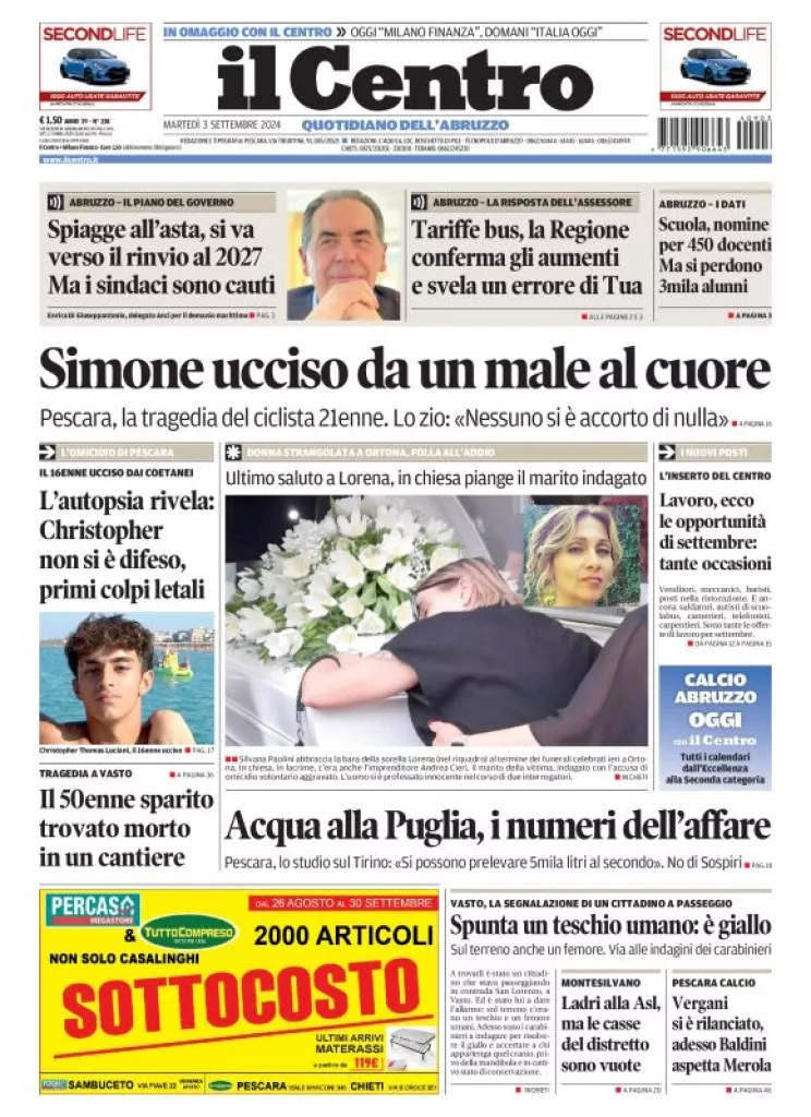 Prima-pagina-il centro-oggi-edizione-del-2024-09-03